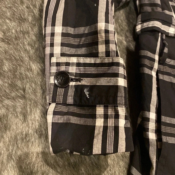 Kenneth Blake plaid  belted coat jacket Sz L - Picture 5 of 15